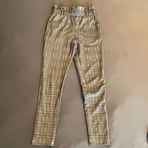 Shein Black and White Checkered Trousers